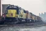 CNW 7029, UP 9047, arriving at Conrails Ashland Ave Yard